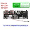 Two-Way Fast Charging Power Bank Circuit Board Kit, PD 65W/100W, 6-Port DIY Motherboard.