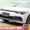 Car Front Fog-light Lamp Eyebrow Trim Cover Sticker Strips Cover For Volkswagen VW Golf 8 MK8    ABS Carbon Fiber
