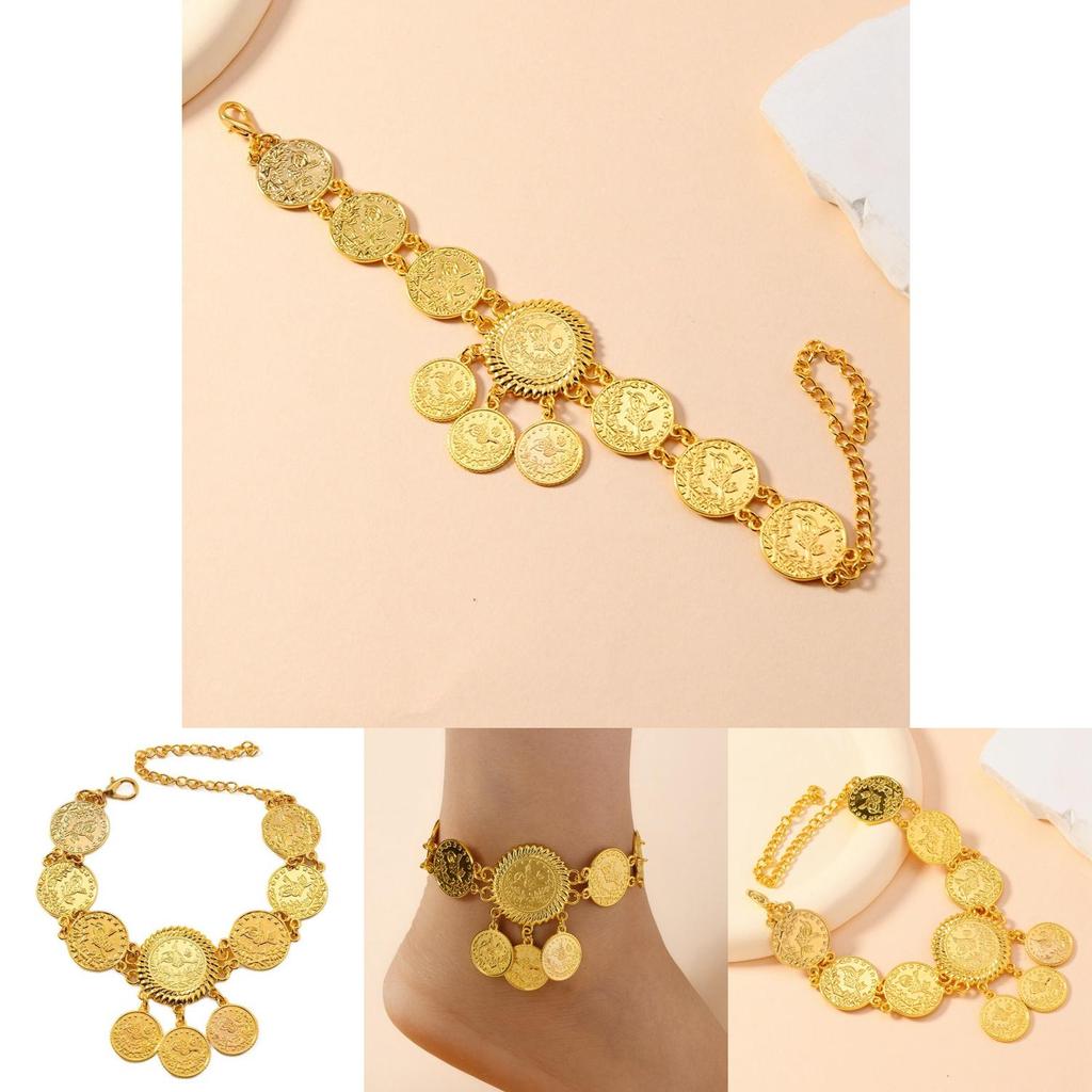 Trendy Gold Alloy Foot Chain With Tassels For Women For Bride And Spring Fashion