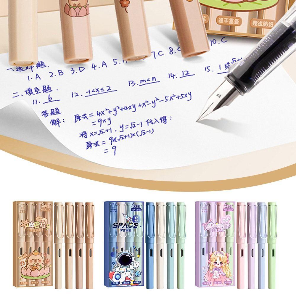 Cartoon Gel Pen with Refills Blue Ink Pen Durable Capybara Fountain Pen  for School Office