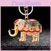 Adorable Elephant Metal Keychain With Sparkling Rhinestones Perfect For Gifts And Accessories