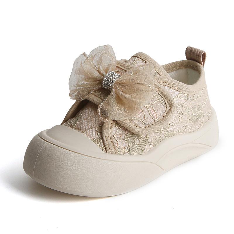 Spring and autumn baby toddler shoes soft sole children's new bow princess shoes 1-6 years old girls board shoes sports