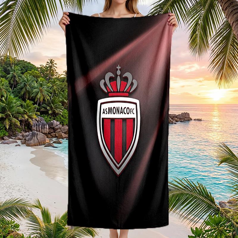 Asciugamano da Spiaggia Monaco FC Stampa Asciugatura Rapida Microfibra Assorbente Portatile da Viaggio Asciugamano da Nuoto