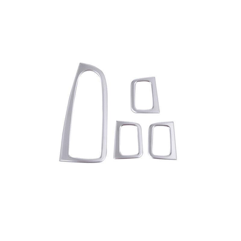For Mercedes-Benz GLC 2016-19 Silver ABS Window Lock Lift Panel Trim Frame 4PCS