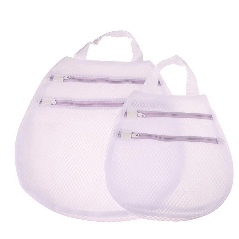 Mesh Laundry Bag Set,Double-Layer Zipper Coarse Mesh Sandwich Bra Bag,Can Hanging Bags Underwear Washing Machines Laundry Bag