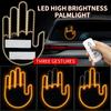 New LED Illuminated Gesture Light Car Light With Remote Road Rage Signs Middle Finger Gesture Light Hand Lamp
