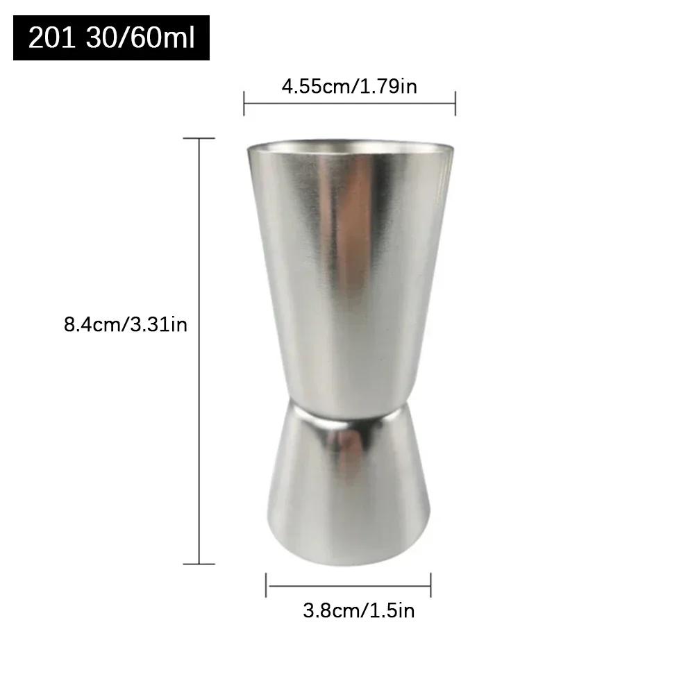 201/304 Stainless Steel Measure Cup Measure Jigger Cocktail Mug Drinking Spirit Barware Kitchen Gadgets Bartender Bar Tools
