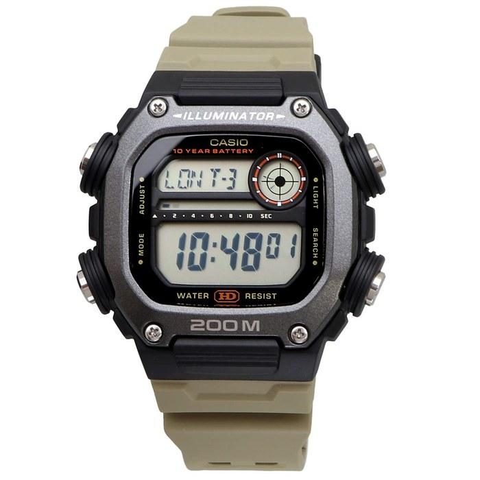 Casio Standard Digital Watch DW-291HX-5AV, Men's, Khaki, Long Strap