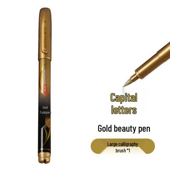 Jin Wannian Xiang Red Ink Refillable Calligraphy Practice Pen - Portable Regular Script Brush Pen