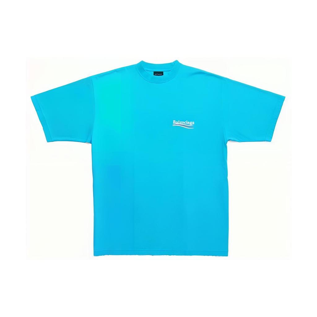 Balenciaga Political Campaign T-shirt Large Fit 'Blue Sky' Men's 641675TNVG54760