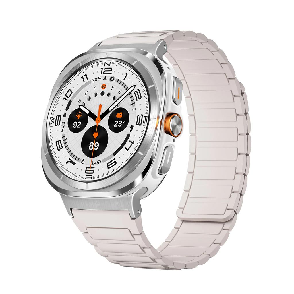 No Gaps Silicone Strap for Samsung Galaxy Watch 7 Ultra 47mm Quick Magnetic Band Sport Bracelet for Galaxy Watch Ultra Wristband