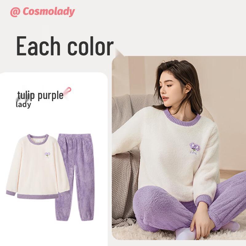 Женский теплый фланелевый комплект для сна