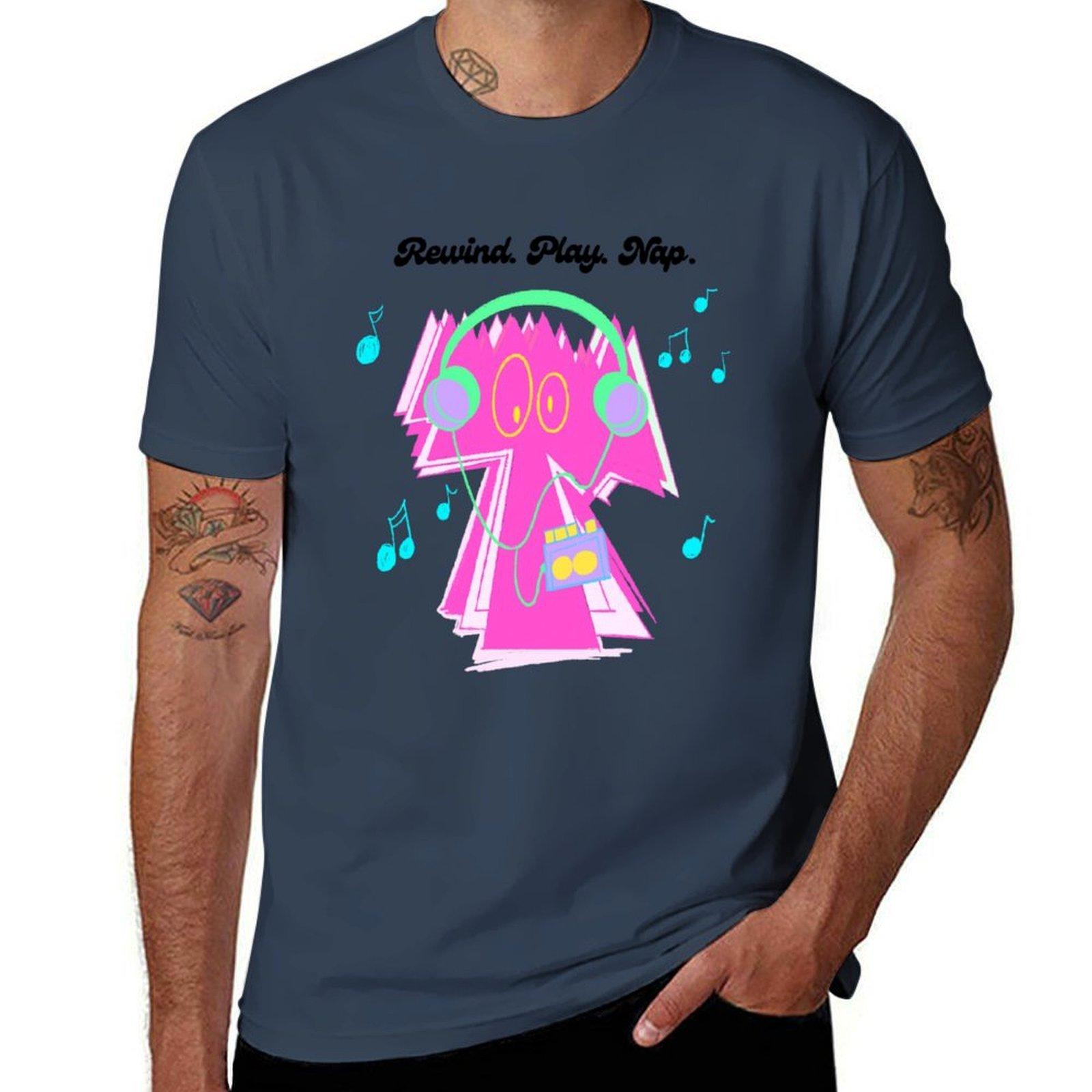 Adorable Monster Walkunisex Rewind Play Nap Tshirt Trend Art Print Tshirt S