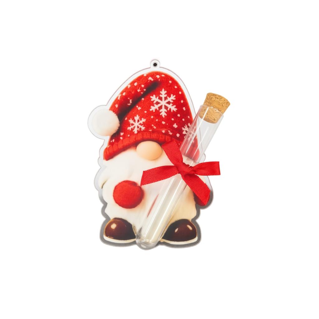 Acrylic Christmas Gnome Savings Tube Hanging Ornament for Christmas Tree and Holiday Decor