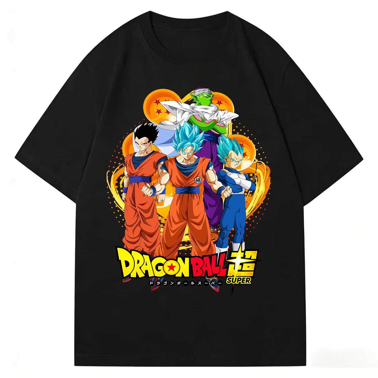 

Dragon Ball Vintage Super Saiyan Team Goku Print TShirt pure Cotton TShirt Unisex High Quality Casual Streetwear 2026 Summer L