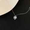 S925 Sterling Silver Sparkling Firework Necklace Trendy Lightweight Elegant Jewelry for Women