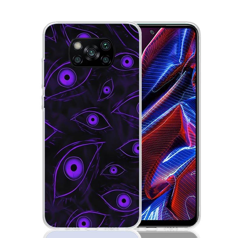 Scary Face Eyes Phone Case For Xiaomi Poco X7 X6 X5 Pro F7 Ultra Redmi 15C 15 13 13C 12 12C 10 10A 10C 9 9A 9C 9T Cover Poco X7