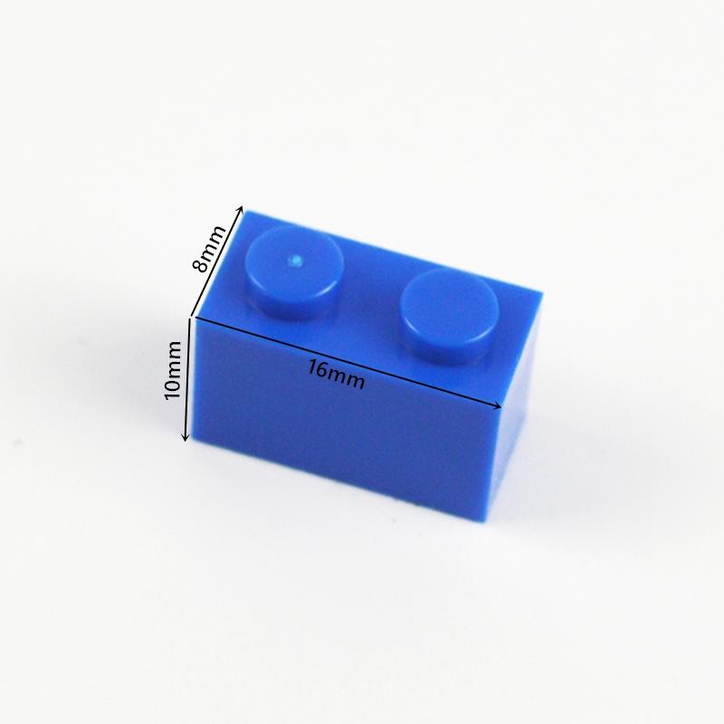 100pcs 1*2 Dot Thick Figures Bricks Educational Creative DIY Bulk 1x2 Dot Building Blocks Compatible with 3004 classic parts