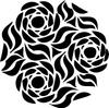 Printtoo Floral Pattern Round Wooden Rubber Stamp Craft Textile DIY Stamps-2