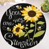 Chic You Are My Sunshine Sunflower Round Rug Living Room Bedroom Modern Floral Rug Floor Mat Chair Home