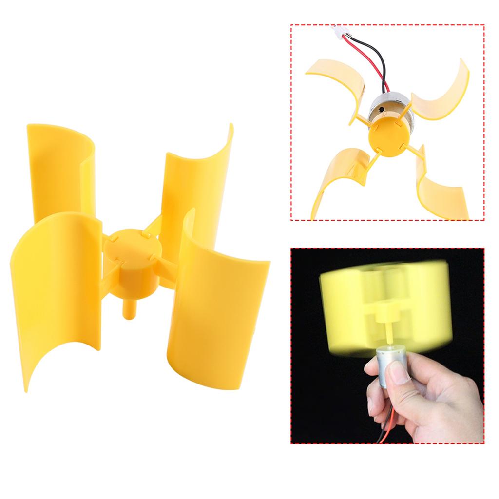 DIY Kit Small Motor Vertical Wind Turbines Blades Breeze Electricity Generator Science Model Wind Energy Vertical Wind Generator