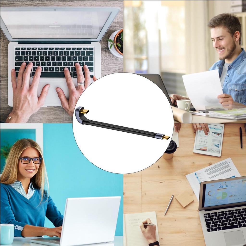 USB 4.0 Cable Short USB C To USB C Cable 40Gbps Data Transmission 240W Fast Charge Cable FPC Design For Laptop Phones