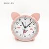 Short Eared Clock Cartoon Clock Face Children's Alarm Clock Metal Table Clock  Student Bedside Mute Night Light Clock