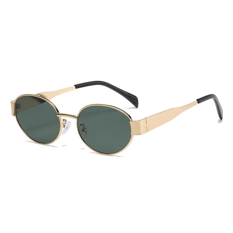 Vintage Round Frame Eyeglasses for Women Ladies Girls Ultra Light Metal Elliptical Sunglasses Fashion Design Eyewear