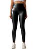 Modische Kunstleder-Leggings Lässig Slim-fit Sexy Enganliegend Schlankmachende PU-Sporthose für Damen