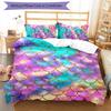 Mermaid 3pcs Bedding Set Duvet Cover Closure Includes 1 Duvet Cover & 2 Pillowcases for All Seasons Bedroom Home Dorm Decor