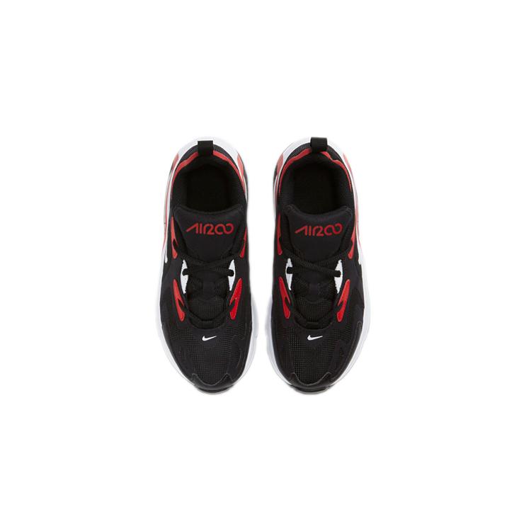 Nike Air Max 200 Comfortable Cushioning Low top Kids Lifestyle Shoes Black Red Children Aged 3 7 Years Old AT5628-007