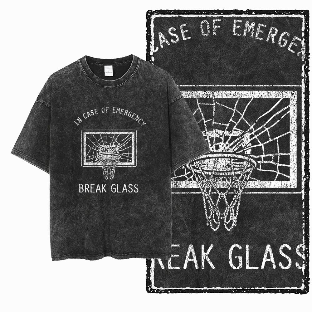 YH BASKETBALL THEME Printed Cotton Acid Washed Exclusive Graphic Unisex T Shirt Cool Streetwear Men Tshirts Big Size Tee for men
