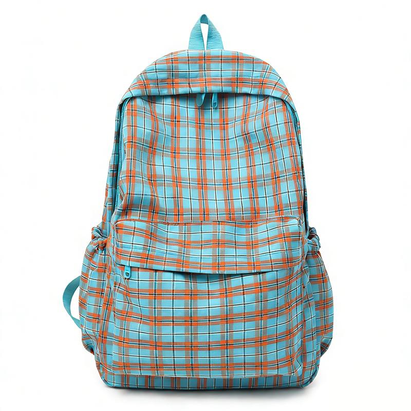 Plaid Schoolbag Women's Lightweight Backpack