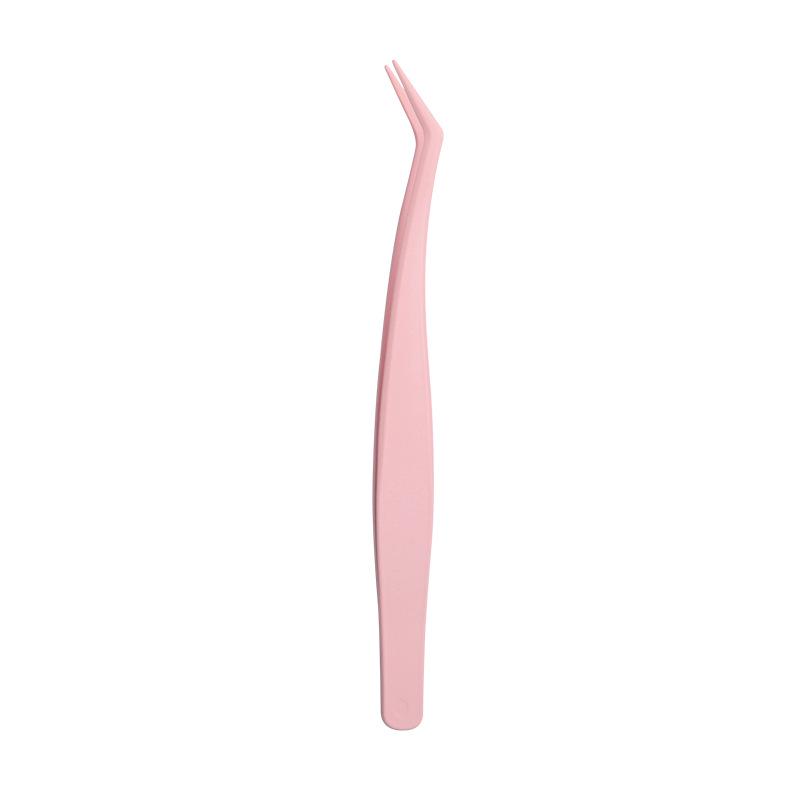 Non-Stick Golden Feather Eyelash Extension Tweezers for False Eyelashes