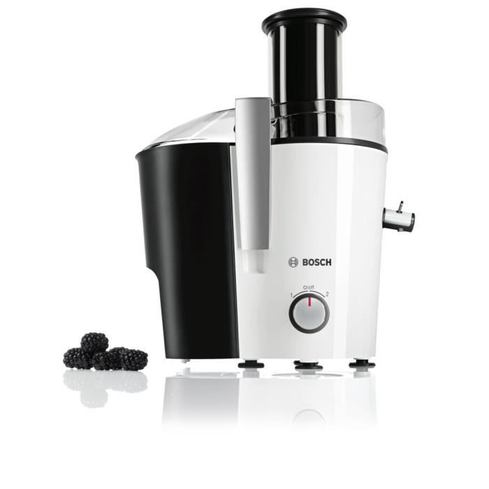 Centrifugeuse bosch mes25a0 - 700w - tamis ultra-fin en inox - cheminée de remplissage extra-large - blanc