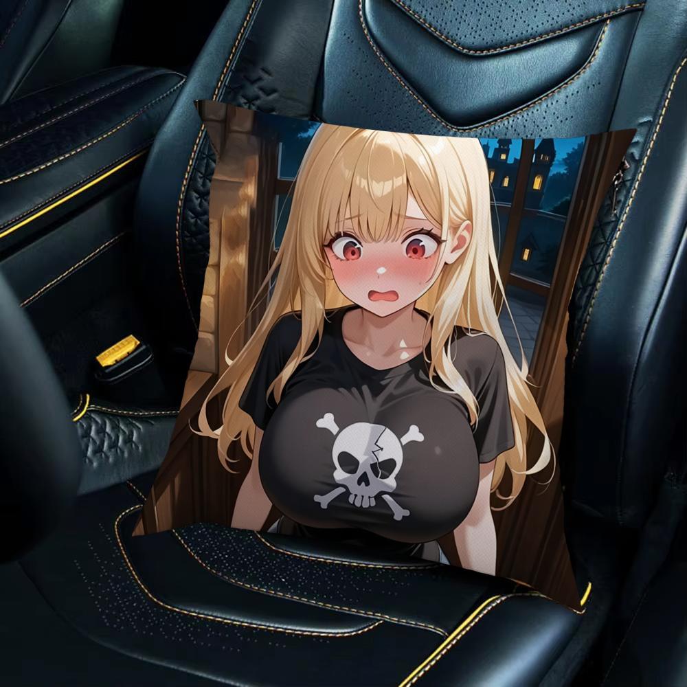 My D-Dress-Up DarlingS Pillow Case For Car Sofa Decorative Home Double-sided Print Plush Square Throw Pillow Cushion Cover