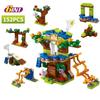 6In1 New Tree House Treehouse Blocks Girls' Castle Room Climb Slide Classic Model Building Blocks Sets Bricks Kid Gift Toys City