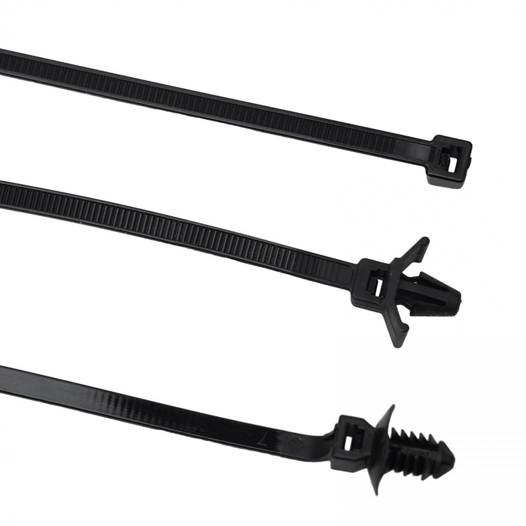 45Pcs Push Mount Cable Zip Tie With Car Wire Routing Clips, Universa Parts New