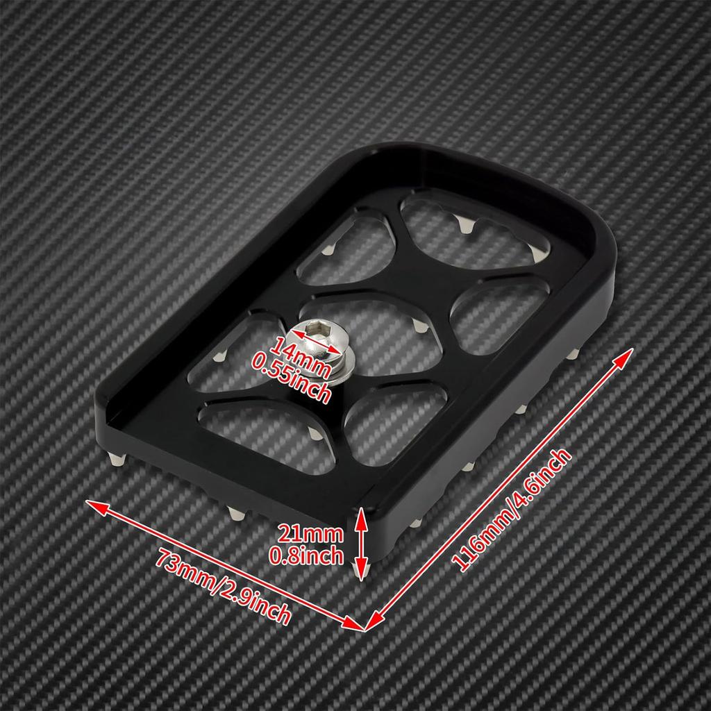 MX Style Brake Pedal Pad Foot Peg Step Plate Fit for Harley Softail FL 1986-2017 Dyna FLD 2012-2016 Touring Trike 1980-2025 Black