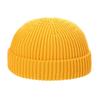 Bonnet  Hat Solid Color Women Skullcap Knitted Brimless Hat Korean Style Beanie Hats Men Docker Cap
