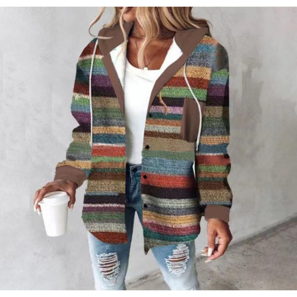 2025 New Women's Plaid Coat Autumn Winter Fashion Casual Outerwear for Ladies - Hot Sale in Europe America