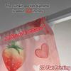 Set Of 2 Flat Printing Curtains Without Rod Strawberry Love Chic Creative Polyester Holiday Perfect Curtain Made