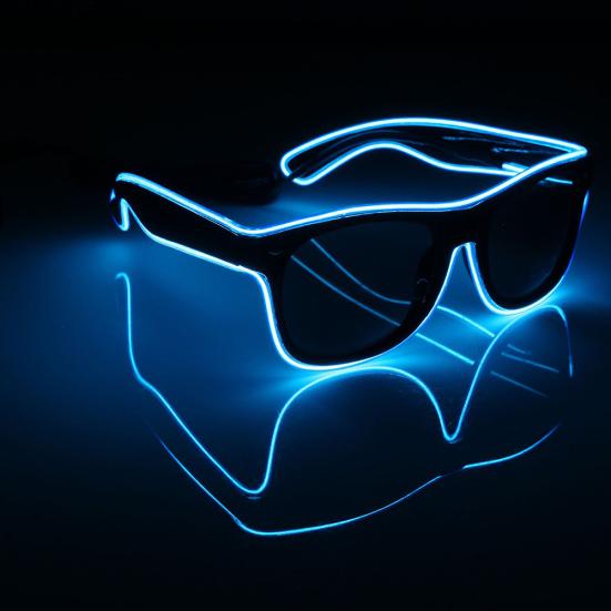 Óculos de LED EL Wire Acendem Brilham Óculos de Sol Óculos de Sol para Festa em Boate