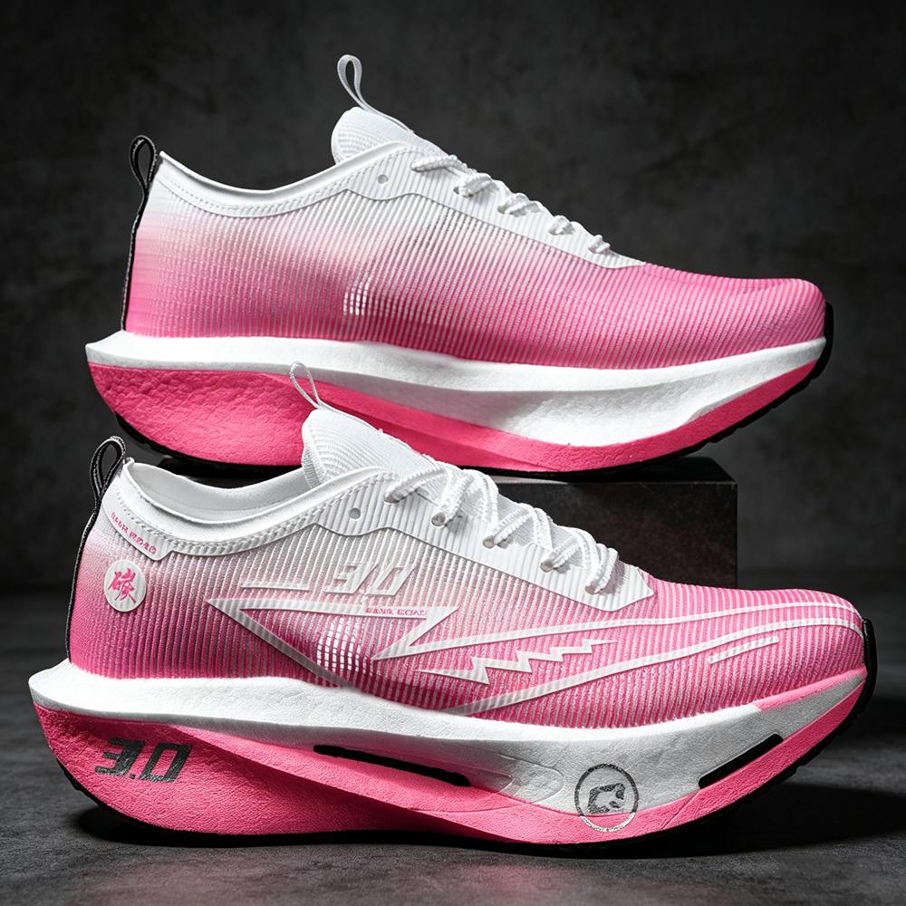 Herren Laufschuhe Carbonplatte Marathon Sport Spezialität Atmungsaktiv Leichtgewicht Damen Athletische Rutschfeste Sneaker