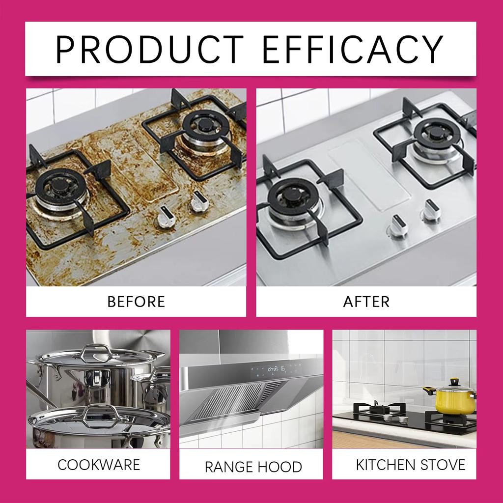 Kitchen Cleaner Spray 120ml Spotless Powerful Grease Oil Stain Remover High-efficiency Deep-cleaning Household Cleaning Supplies