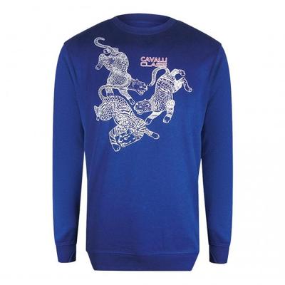 Cavalli Class Mens Paisley Leopards Sweatshirt