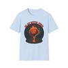 Unisex Softstyle T-Shirt Flaming Basketball Urban Court Smoke Embers Street