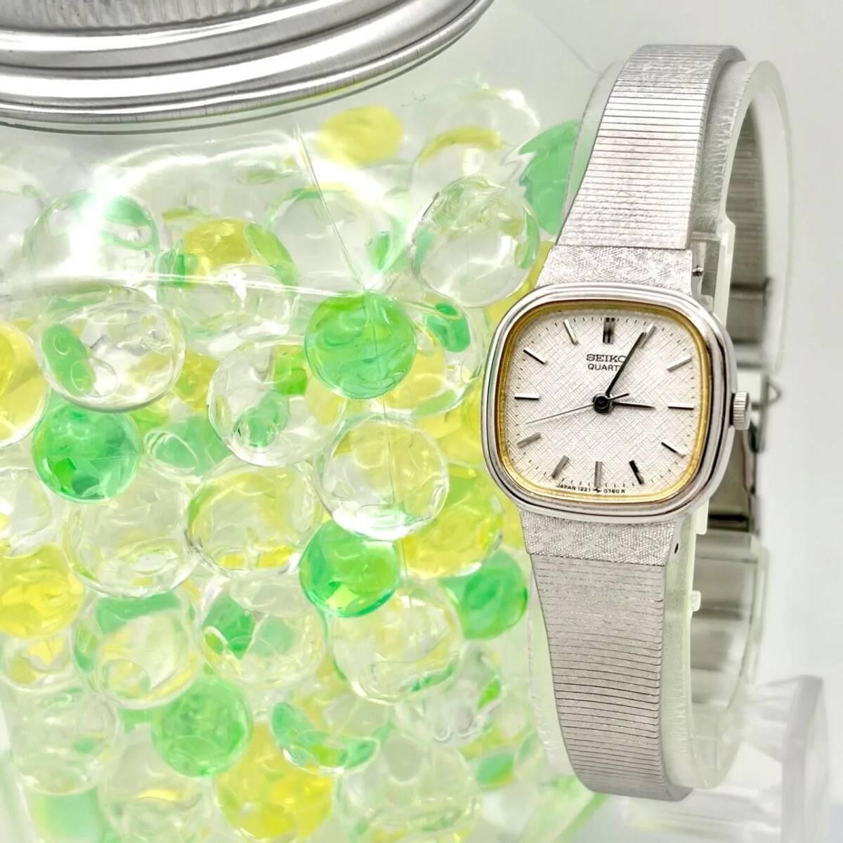 [New battery] SEIKO Seiko ladies watch silver square 1221-5520 530026