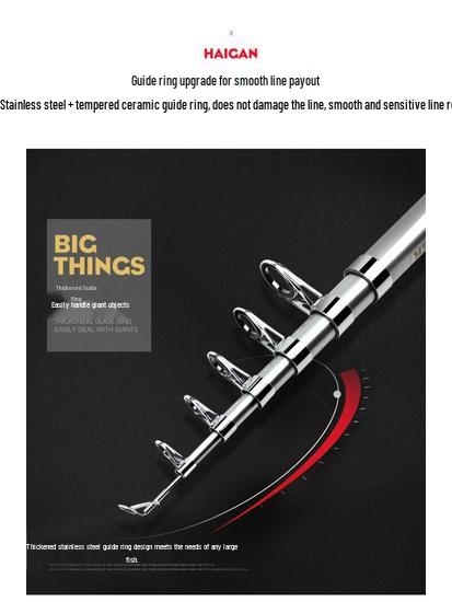 Ensemble de cannes à pêche en mer ultra-fines en fibre de carbone