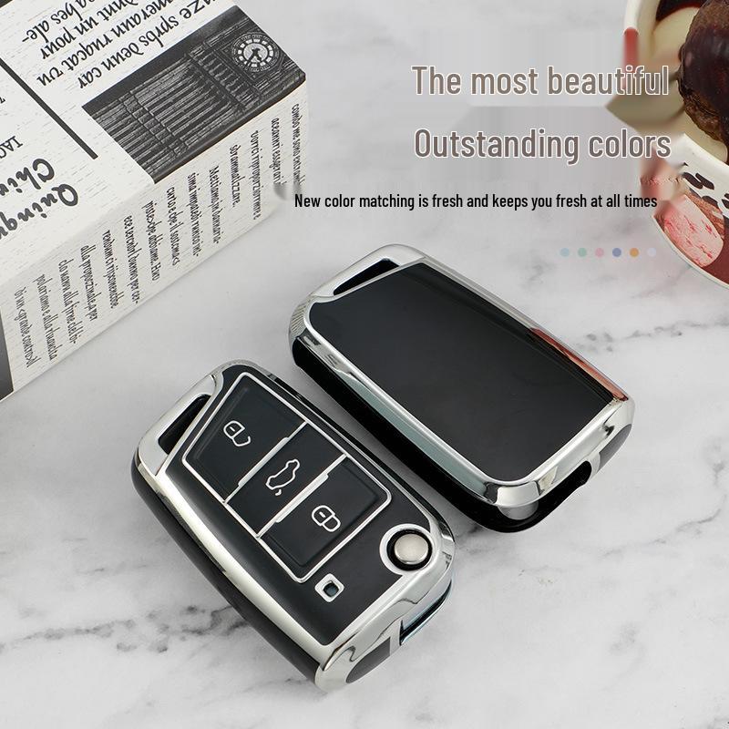 Premium Key Case for 22 Tiguan L, Lavida Plus, Magotan, Sagitar, T-Cross, Tayron, and Tayron X
